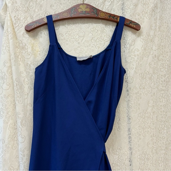 Everlane Japanese goweave wrap dress blue size 2 - Picture 3 of 15